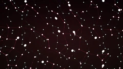Abstract Network Web Visuals Connecting Moving Dots in Dim Gentle Lighting Stock Footage 337888426