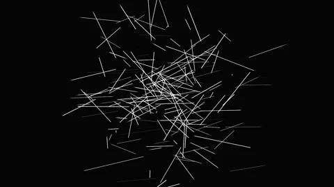 Abstract network of white lines moving dynamically in darkness with subtle .. Video stock 342521789