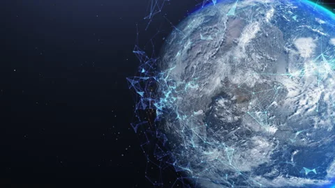 An abstract networking concept. Global digital connections. Elements of this Stock Footage 137330843