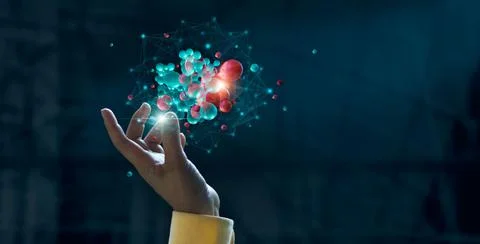 Abstract of networking on cyberspace. Big data visualization. Stock Photos
