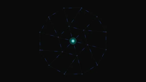 Abstract Neural Core Connection for Data Processing Motion Graphic Stock Footage 333222874