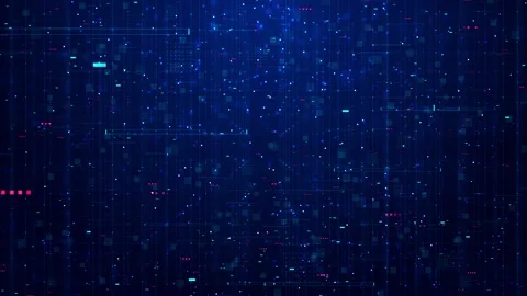 Abstract neural network 3D Big data concept. Global database and artificial Stock Footage 333785056
