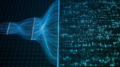 Abstract Neural Network Architecture Visualization, Connected Nodes Data Flow Stock Footage 331191913