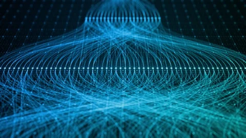 Abstract Neural Network Architecture Visualization, Connected Nodes and Data Stock Footage 333699045