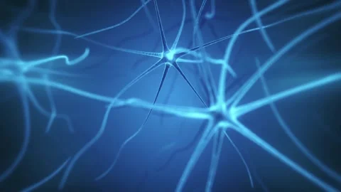 Abstract Neural Network in Blue Artificial Intelligence and Brain Connections Stock Footage 304978894