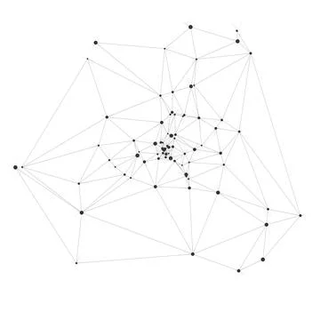 Abstract Neural Network Brain Cell Connections Stock Illustration