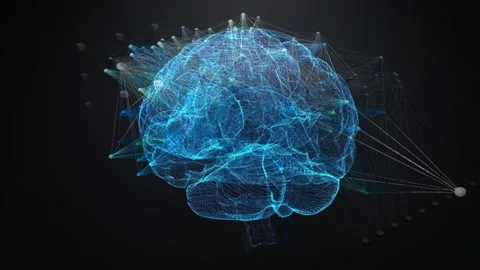 Abstract Neural Network Brain Visualization Stock Footage 277037398