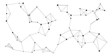 Abstract Neural Network Connection Pattern Design 스톡 일러스트