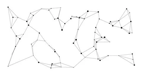 Abstract Neural Network Connection Pattern Art 스톡 일러스트