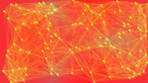 Abstract Neural Network Connections with Glowing Nodes and Lines Stock Footage 332564115