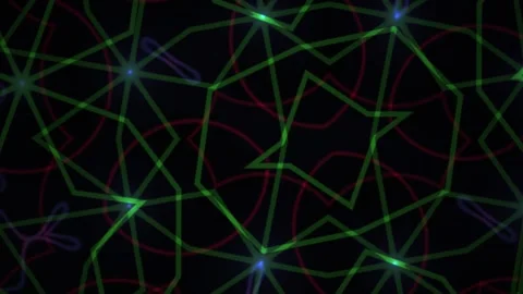 Abstract Neural Network Connections Glowing in Darkness. Stock Footage 334503016