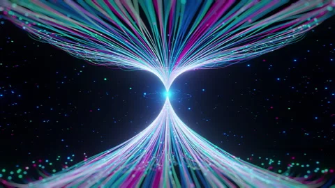 Abstract Neural Network Data Flow Artificial Intelligence Concept Stock Footage 320769666