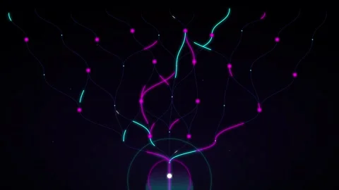 Abstract neural network data flow animation: digital connection and technol.. Stock Footage 337558167