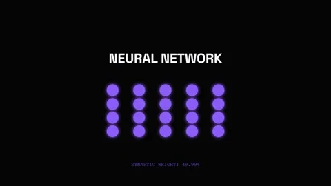 Abstract Neural Network Diagram Animation for Artificial Intelligence Concept Stock Footage 336805700