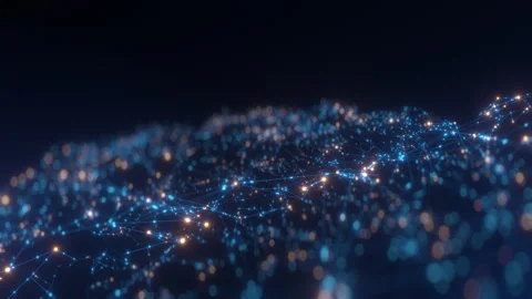 Abstract neural network with glowing nodes and connections Stock Footage 288204491