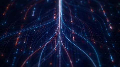 Abstract Neural Network Graph Visualization, AI Machine Learning Data Stock Footage 331156941