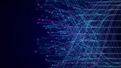 Abstract Neural Network Graph Visualization, AI Machine Learning Data Video stock 331189554