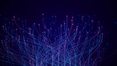 Abstract Neural Network Graph Visualization, AI Machine Learning Data Video stock 331189559
