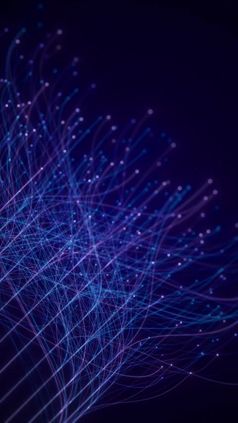 Abstract Neural Network Graph Visualization, AI Machine Learning Data Stock Footage 331190548