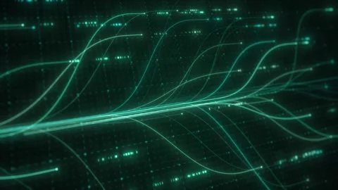 Abstract Neural Network Graph Visualization, AI Machine Learning Data Stock Footage 337116210