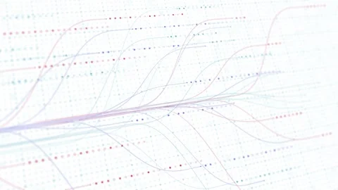 Abstract Neural Network Graph Visualization, AI Machine Learning Data Stock Footage 337116318