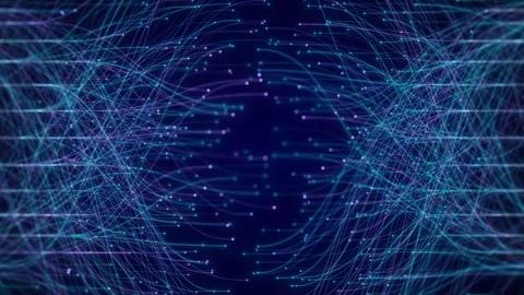 Abstract Neural Network Graph Visualization, AI Machine Learning Data Stock Footage 337116643