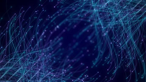 Abstract Neural Network Graph Visualization, AI Machine Learning Data Stock Footage 337116960