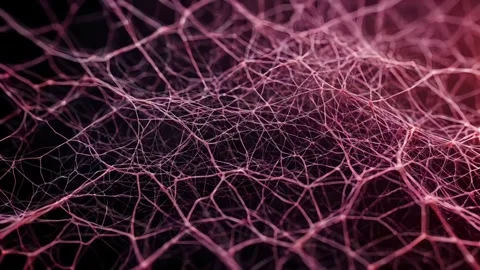 Abstract neural network with luminous connections Vidéo 309547932