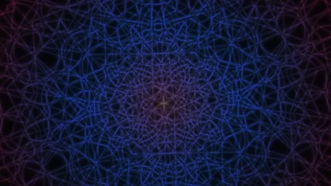 Abstract Neural Network Pattern with Red and Blue Gradient. Stock Footage 334503197