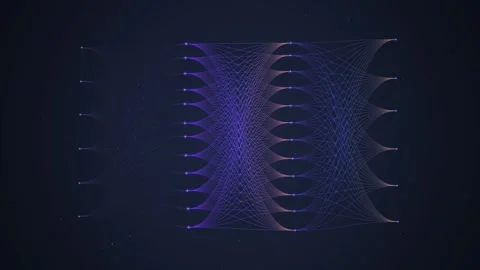 Abstract Neural Network Visualization: Data Flow and AI Connections Stock Footage 348411920