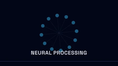 Abstract Neural Processing Technology Visualization Concept Stock Footage 336805312