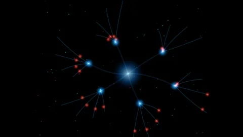 Abstract Neural Synapse Pulse Loop Seamless Loop Stockbeeldmateriaal 348130119