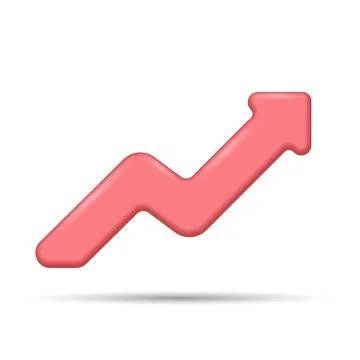 Abstract neutral business statistics chart growing graphs. Cartoon red flat Stock-Illustration