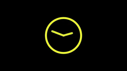 Abstract new analog clock icon animation. Stock Footage 303553388