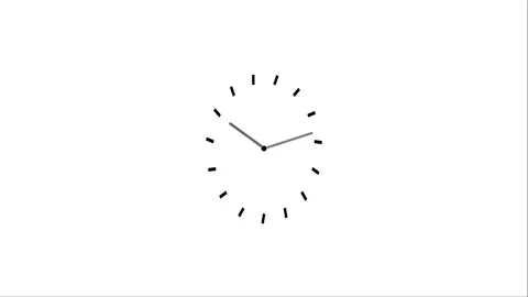 Abstract new analog clock icon animation.4k video Stock Footage 306557764