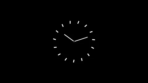 Abstract new analog clock icon animation.4k video Video stock 306557766