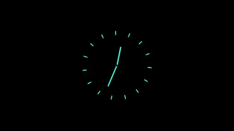 Abstract new analog clock icon animation.4k video Stock Footage 306557769