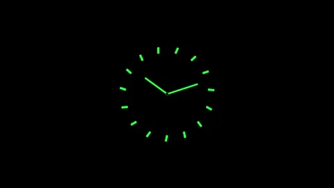 Abstract new analog clock icon animation.4k video Stock-Footage 306557771