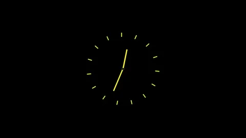 Abstract new analog clock icon animation.4k video Stock Footage 306557776