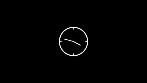 Abstract new analog clock icon animation.4k video Stock-Footage 306557790