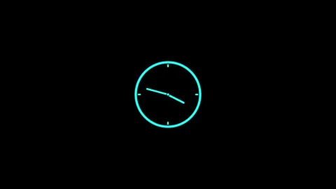 Abstract new analog clock icon animation.4k video Stock-Footage 306557793