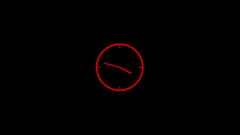 Abstract new analog clock icon animation.4k video Stock Footage 306557800