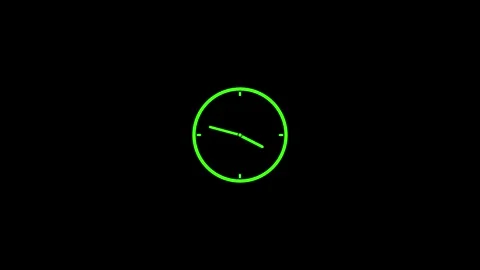Abstract new analog clock icon animation.4k video Stock Footage 306557802