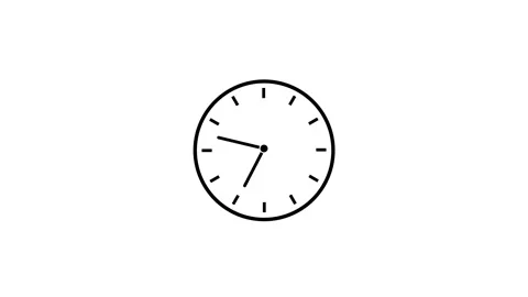 Abstract new analog clock icon Alarm clock icon animated video Stock Footage 308096499
