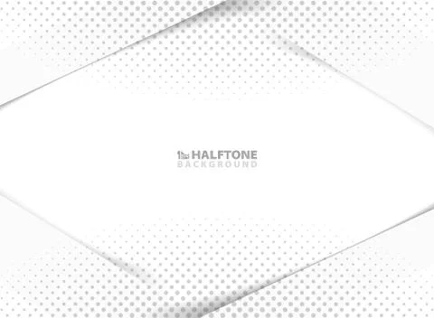 Abstract new tech design of gray halftone decoration on white and gray Illustrazione stock