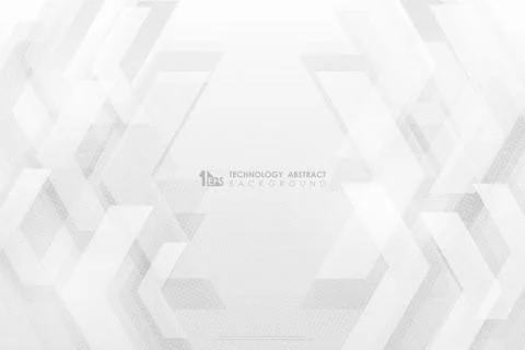 Abstract new technology of arrow triangle decorative pattern design on white Stock Illustration