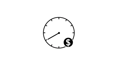 Abstract new wall clock icon. Clock Counting Down 24 Hour day fast speed. Stock Footage 312720728