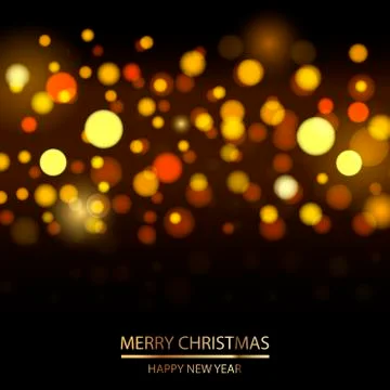 Abstract New Year background with defocused lights. Vector. Stock Illustration
