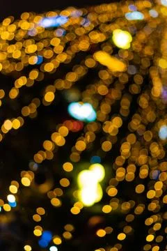 Abstract new year tree background, decorated with classical toys and illumina Stock Photos
