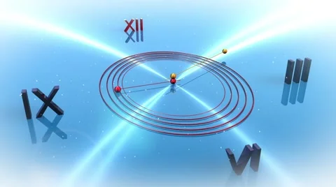 Abstract New Year's Clock Stock Footage 43560866